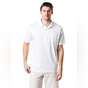 PETER MILLAR Men's White Seaside Wash Solid Polo Size XL Embroidered Palm Tree